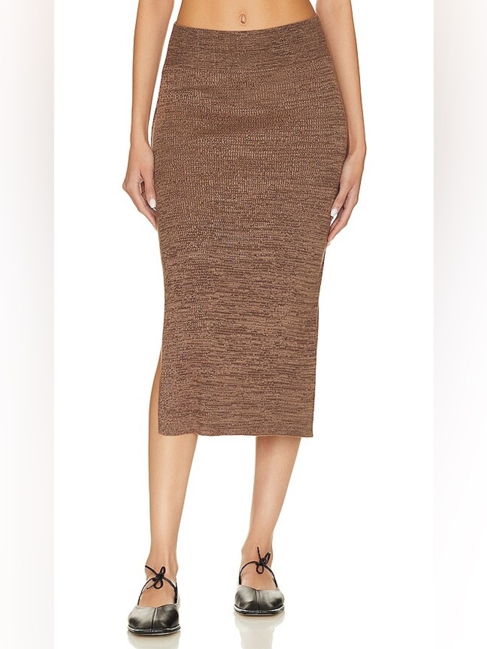 Free People Golden Hour Midi Skirt Size Small Brown French Toast